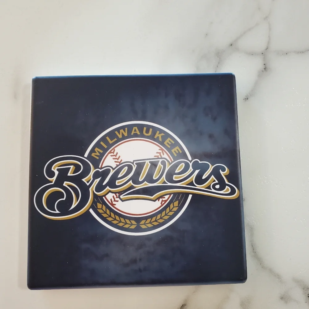 Milwaukee Brewers 4 Pack Sandstone Coasters